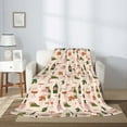 thumbnail image 2 of Throw Blanket for Couch Sofa and Bed, Wine Bottles With Grapes Super Soft Plush Throw Blanket, Fuzzy Cuteness Comfy Warm Washable Flannel Blanket & Throws for All Season 40"x30", 2 of 5