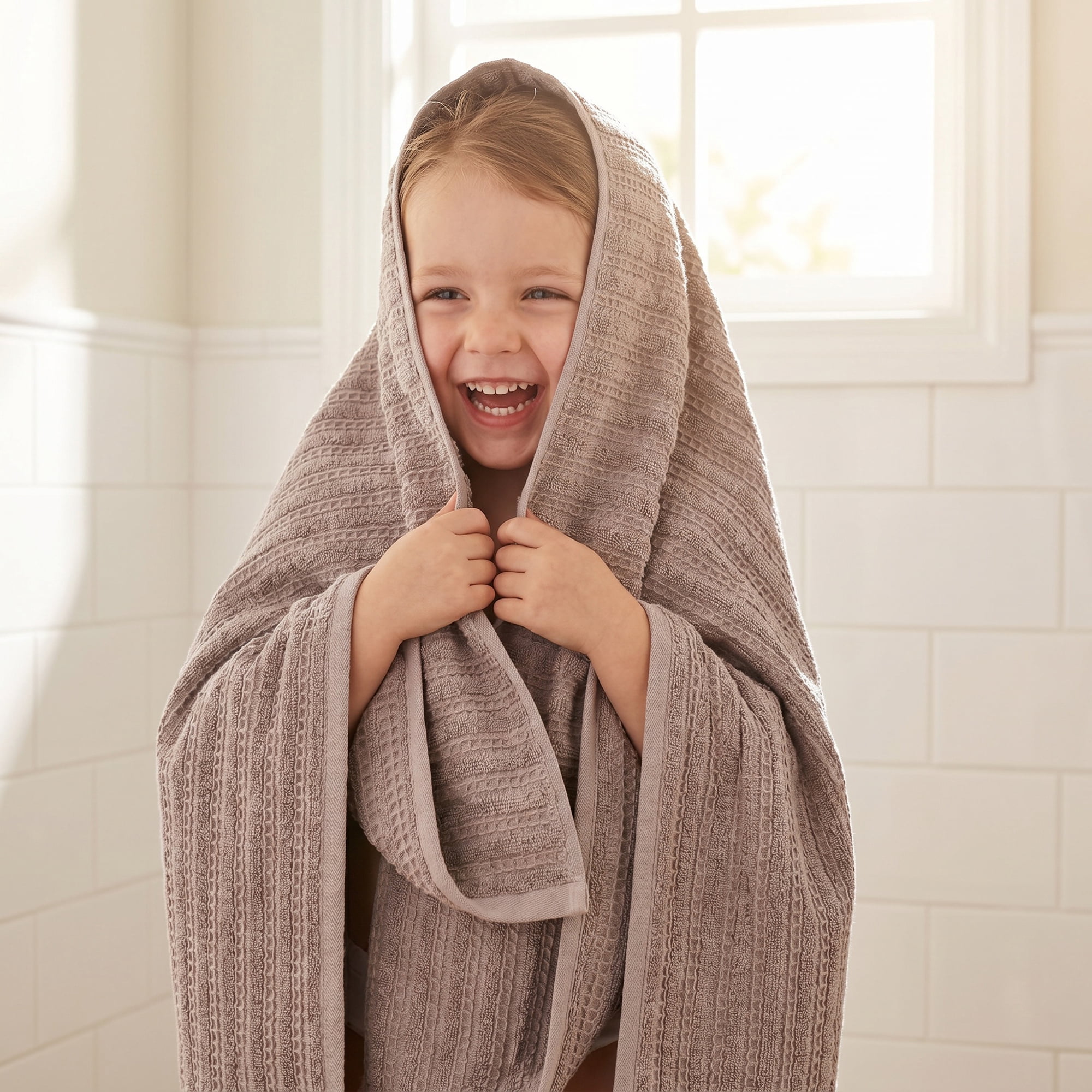Unique Bargains Fast Drying Bath Towel 2 Pack Grey/Light Grey 55" x 28"