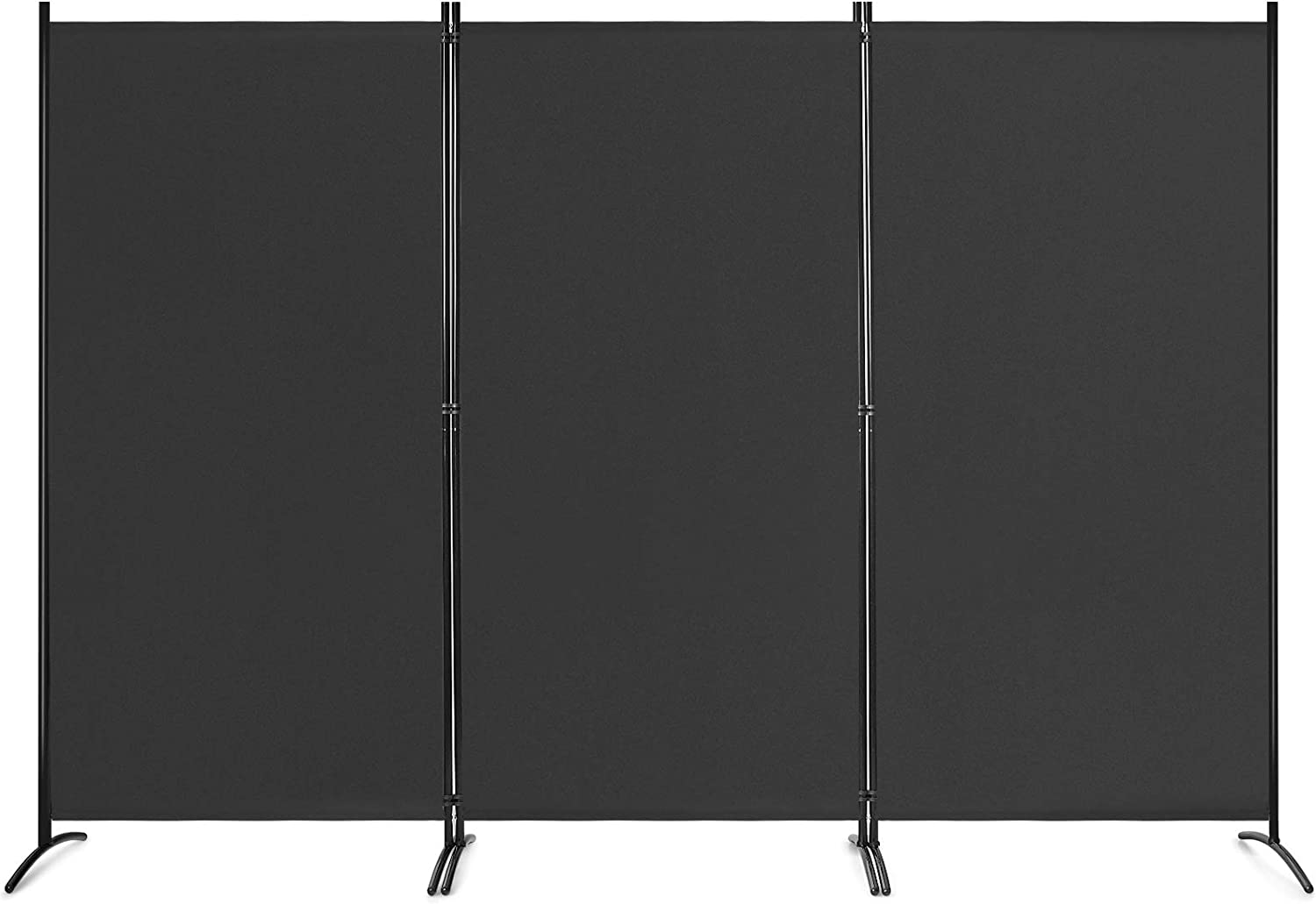 Giantex 6 Ft 3 Panel Room Divider, Folding Portable Privacy Screen w/ Durable Hinges Steel Base