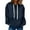 Navy, variant on Otntypg Women’s Denim Hoodie Jacket Lightweight Jean Pullover Casual Long Sleeve with Pocket Drawstring Hooded Sweatshirt Tops Dark Blue M