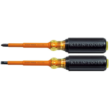 Klein Tools 33532INS 2-Piece Set of 4-Inch Insulated Screwdrivers
