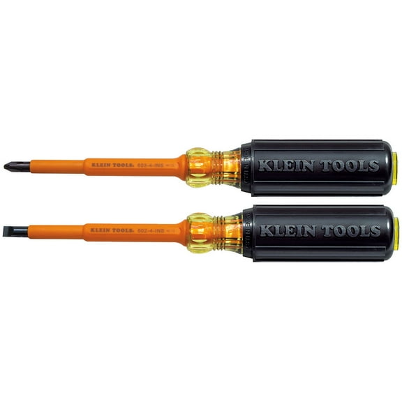 Klein Tools 33532INS 2-Piece Set of 4-Inch Insulated Screwdrivers