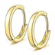 thumbnail image 1 of Women's Hoop Earrings 925 Sterling Silver Plated Gold / White Gold / Rose Gold, Diameter 15 Mm Banmo, 1 of 3
