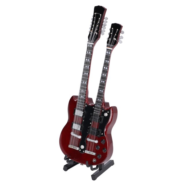 Mini Modelo de Guitarra, Mini Modelo de Instrumento de Guitarra Eléctrica, Guita de Ráfaga de Tabaco Tradicional para Casa de Mu?ecas EOTVIA NO
