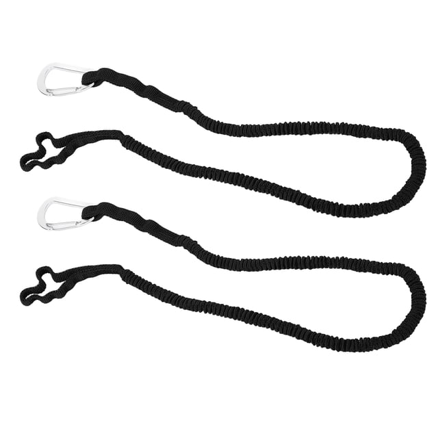 2pcs Kayak Paddle Leash Stretchable Strap Lanyard Rope Woven and Elastic Cord Boating Canoeing Fishing Pole Rod for Kayaking
