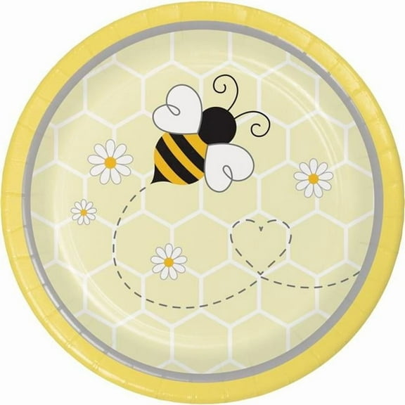 Creative Converting Bumblebee Baby Dessert Plates, 8 ct