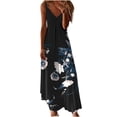 thumbnail image 2 of Mefallenssiah Femmes Sans Manches Imprimé Casual Robe de Soleil V Cou Sangle Longue Robe, 2 of 5