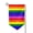 Sharp Corner, variant on Gay-Pride Flag Garden Flag Double Sided Flags with Vivid Color for Yard Lawn Garden Decor 12.5 x18 Inch Fillet