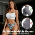 thumbnail image 4 of Thongs for Women - Football Soccer Ball No Show Seamless Womens Thongs Underwear, Breathable G String Thongs for Women, Ladies Stretch Low Rise Thong Bikini Panties Briefs, 4 of 5