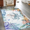 thumbnail image 3 of Octopus Coastal Kitchen Runner Rug 2.7x5 Washable Runners for Hallway Non Slip Summer Nautical Starfish Coral Ocean Large Area Rug Indoor Floor Carpet for Bathroom Laundry Entryway Bedroom, 3 of 8