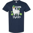 thumbnail image 3 of Inktastic St. Patrick's Day Llama Be Irish with Green Shamrocks T-Shirt, 3 of 5