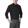 Men's Slim Fit Dress Shirt Solid Spread Collar Men Shirts Long Sleeve