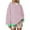 Purple, variant on Women's Striped Colorblock Round Neck Sweatshirt Loose Drop Shoulder Long Sleeve Shirt Casual Pullover Y2K Top