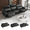 Black-3 Seater, variant on 105"Genuine Leather Power Reclining Sofa, 3-Seater Zero Gravity Electric Recliner Couch with Massage, USB Type-C Charging, Cup Holders, LED Lights and Zero Wall Clearance for Living Room,Black