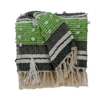Parkland Collection Ira Eclectic Multicolor 52" x 67" WOVEN HANDLOOM Throw