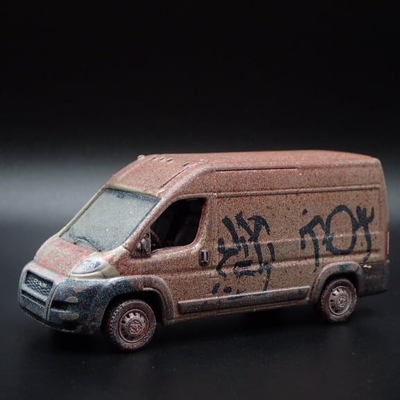 Open Box 2019 19 RAM PROMASTER 2500 SPRINTER VAN TAGGED GRAFFITI 1:64 DIECAST MODEL CAR