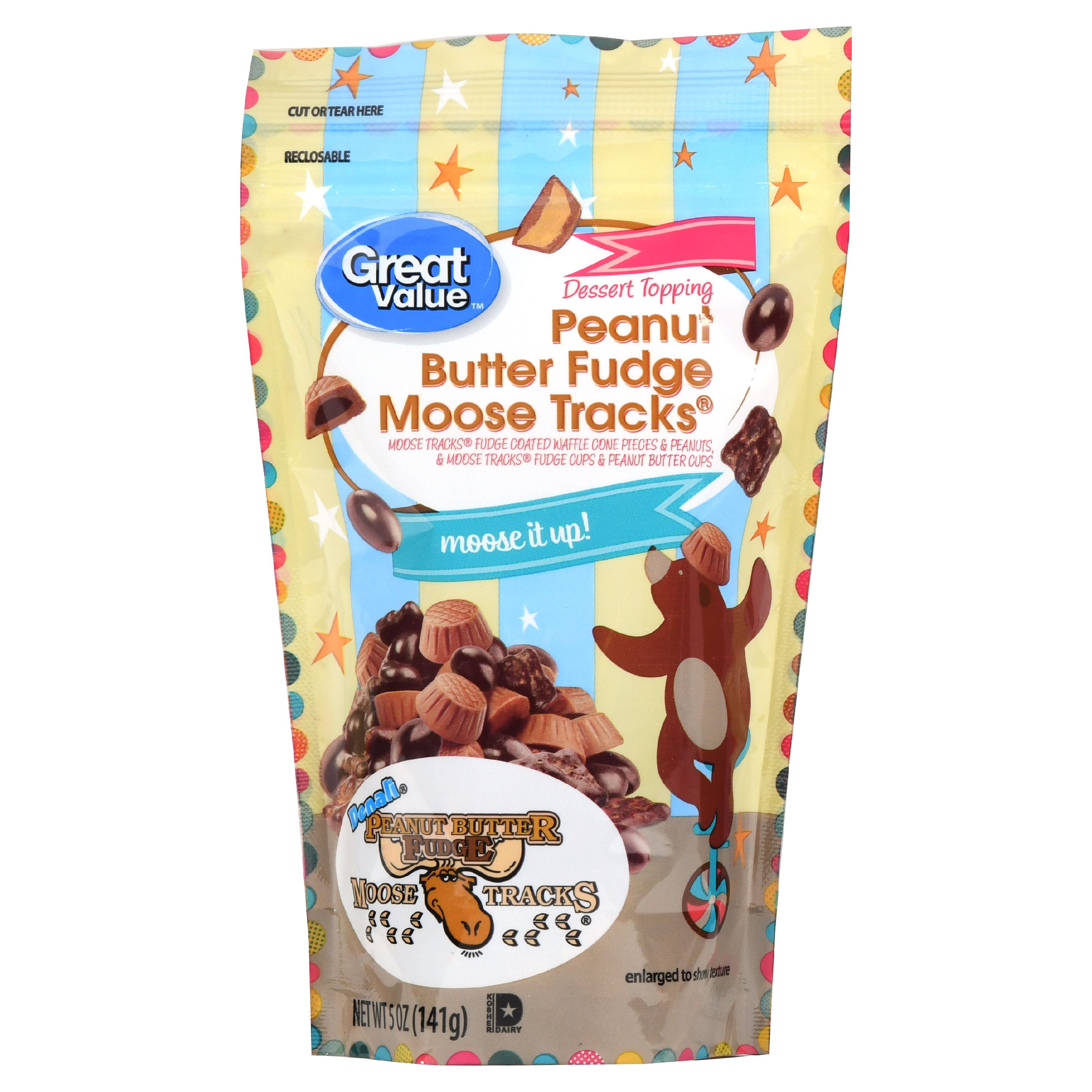 Great Value Peanut Butter Fudge Moose Tracks Dessert Topping, 5 Oz