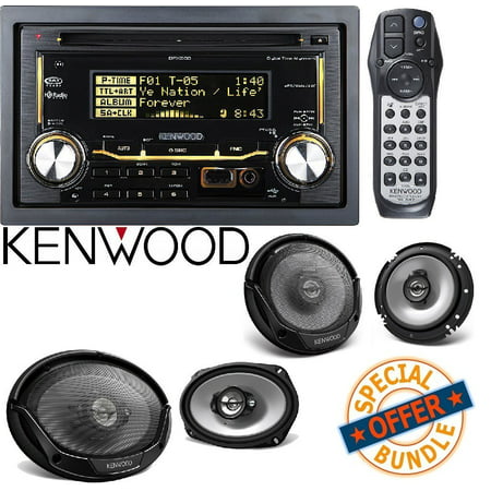 Kenwood Double DIN CD Bluetooth SiriusXM Car Stereo 2) Kenwood KFC-1665S 6.5