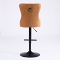 thumbnail image 4 of LEGAHOME Adjustable Bar Stools Set of 2, 26” Swivel Counter Height Bar Stools with Handcrafted Buttons and Hammered Rivets, Vintage American Bar Stools for Kitchen Island, Bar, Home, Orange, 4 of 9