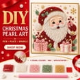thumbnail image 4 of 2026 Christmas Santa Pearl Painting Kits for Adults, 3D Vintage Santa Diamond Art With Frame, Bead Painting Kit Hang Wall Art Holiday Decor, Craft Lovers Ideal As A Handmade Holiday Gifts, 4 of 6