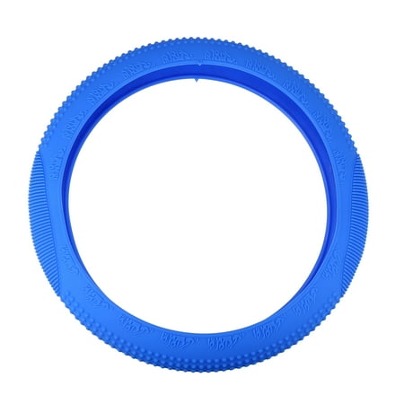 Unique Bargains Waterproof 33cm-46cm Dia Blue Silicone Steering Wheel Cover Protector for Auto