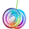 thumbnail image 4 of MAGICYOYO K1 - Blue Pink Yellow Responsive YoYo for Kids Beginners, Solid Plastic Yo-Yo + 12 Strings + Bag + Glove, 4 of 5
