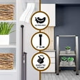 thumbnail image 2 of Sorfey 2-Step Step Ladder Slim, Anti-Slip Foldable Ladder Step Stool, Gray Wood & Silver, 2 of 4