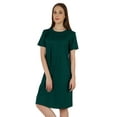 thumbnail image 4 of Inkmeso Solid Casual Summer T-Shirt Dress For WoMen's Loose Fit Short Sleeve Tunic Sleep Dress, 4 of 7