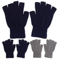 thumbnail image 4 of Lroveb Fuzzy Fingerless Gloves for Women Winter New Ladies Knitted Warm Half Finger Wool Gloves, 4 of 4