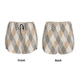 thumbnail image 5 of Picia Geometric Pattern Women's 2 in 1 Athletic Running Shorts High Waisted Workout Casual Gym Sweat Shorts with Comfy Liner Zipper Pockets-Small, 5 of 9