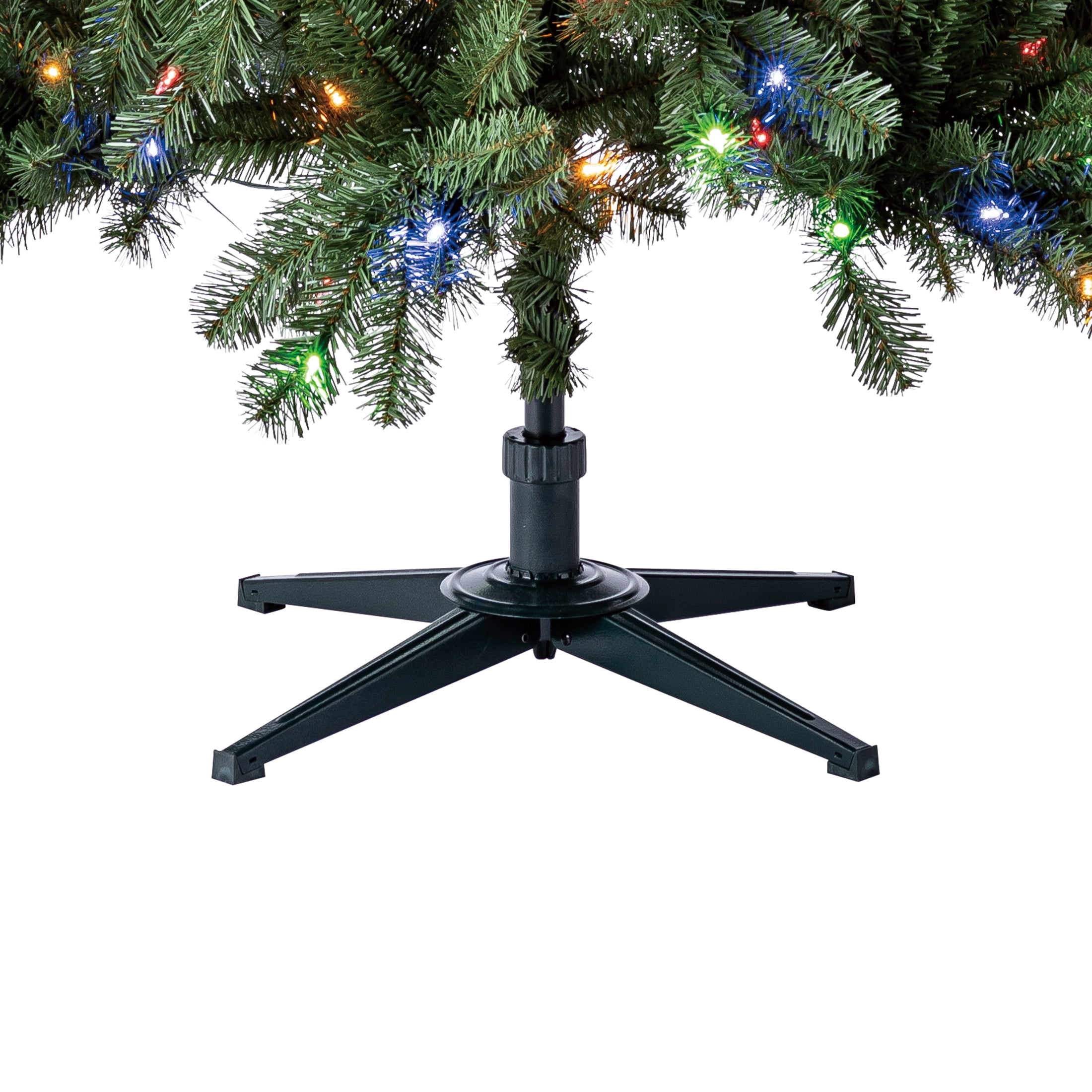 7’ Pre-Lit Duncan Fir Artificial Christmas Tree, Color-Changing LED Lights with Quick Set, by Holiday Time