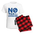 thumbnail image 5 of CafePress - No War In Ukraine Women's Light Pajamas - Women's Short Sleeve Print T-Shirt and Pants Light Cotton Pajama Set, 5 of 7
