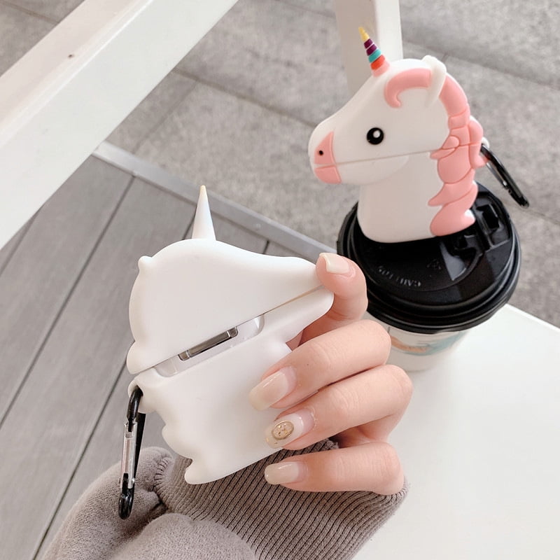 3D Animals Unicorn Silicone Earphone Case Cover For Apple Airpods 1 2 3 Pro  1 2