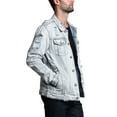 thumbnail image 3 of Victorious Men's Classic Denim Trucker Jean Jacket, Multiple Styles and Up to 5XL, 3 of 7