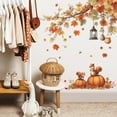 thumbnail image 7 of zhmrfg Painting Fallen Leaves Pumpkins and Squirrels Wall Stickers, Removable Vinyl Wall Decals for Living Room and Restaurant, Autumn Themed Home Decor for Seasonal Decoration, 7 of 7