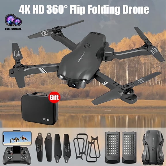 2025 New Mini Drone 3Battery RC Drone 4K HD Dual Camera WiFi FPV Foldable Quadcopter