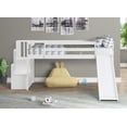 thumbnail image 2 of Loft Bed with Staircase, Storage, Slide, Twin size, Full-length Safety Guardrails, No Box Spring Needed, White, 2 of 6