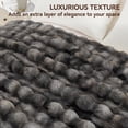 thumbnail image 7 of Faux Fur Throw Blanket, 1000GSM Fluffy Soft Bubble Blanket for Couch Bed, Cozy Plush Warm and Thick Blanket, Fuzzy Rabbit Blanket for Living Room Bedroom 60''*80'' Tie-dye Grey, 7 of 7