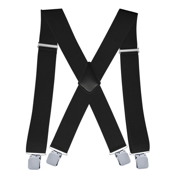 LONKITO Suspenders for Men: 1.97-inch Wide, Sturdy Clips, x-Back, Adjustable Elastic Work Casual