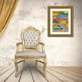 thumbnail image 3 of Moore, Regina 25x32 Gold Ornate Wood Framed with Double Matting Museum Art Print Titled - Monoprint Collage II, 3 of 4