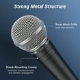 thumbnail image 3 of TONOR Cardioid Dynamic Vocal Microphone, Wired Vocal Mic with Integral Pop Filter & Spherical Mesh Grating, Handheld Mic with Noise Reduction, 6.35mm XLR Output, Singing, Stage, Recording, D58, Black, 3 of 8