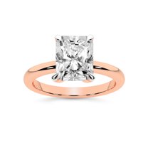 IGI Certified 1 Carat Radiant Shape Lab Grown Diamond Engagement Ring | 14K Rose Gold | Matilda Leaf Petal Solitaire Diamond Ring | FG-VS1-VS2 Quality Friendly Diamonds