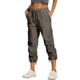 thumbnail image 5 of SCSAlgin Summer Capris for Women Lightweight Elastic Waist Capri Pants Soft Stretch Joggers with Pockets, 5 of 7