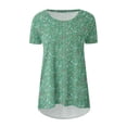 thumbnail image 5 of Shorts pour Femmes, Hauts Décontractés pour Femmes, Hauts Décontractés Imprimés devant et derrière Manches Courtes Raglan Col Rond, 5 of 5