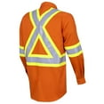 thumbnail image 2 of Pioneer 100% Cotton Lightweight High Visibility Work Safety Shirt, Ultra-Cool, Orange, S, V2120510-S, 2 of 6