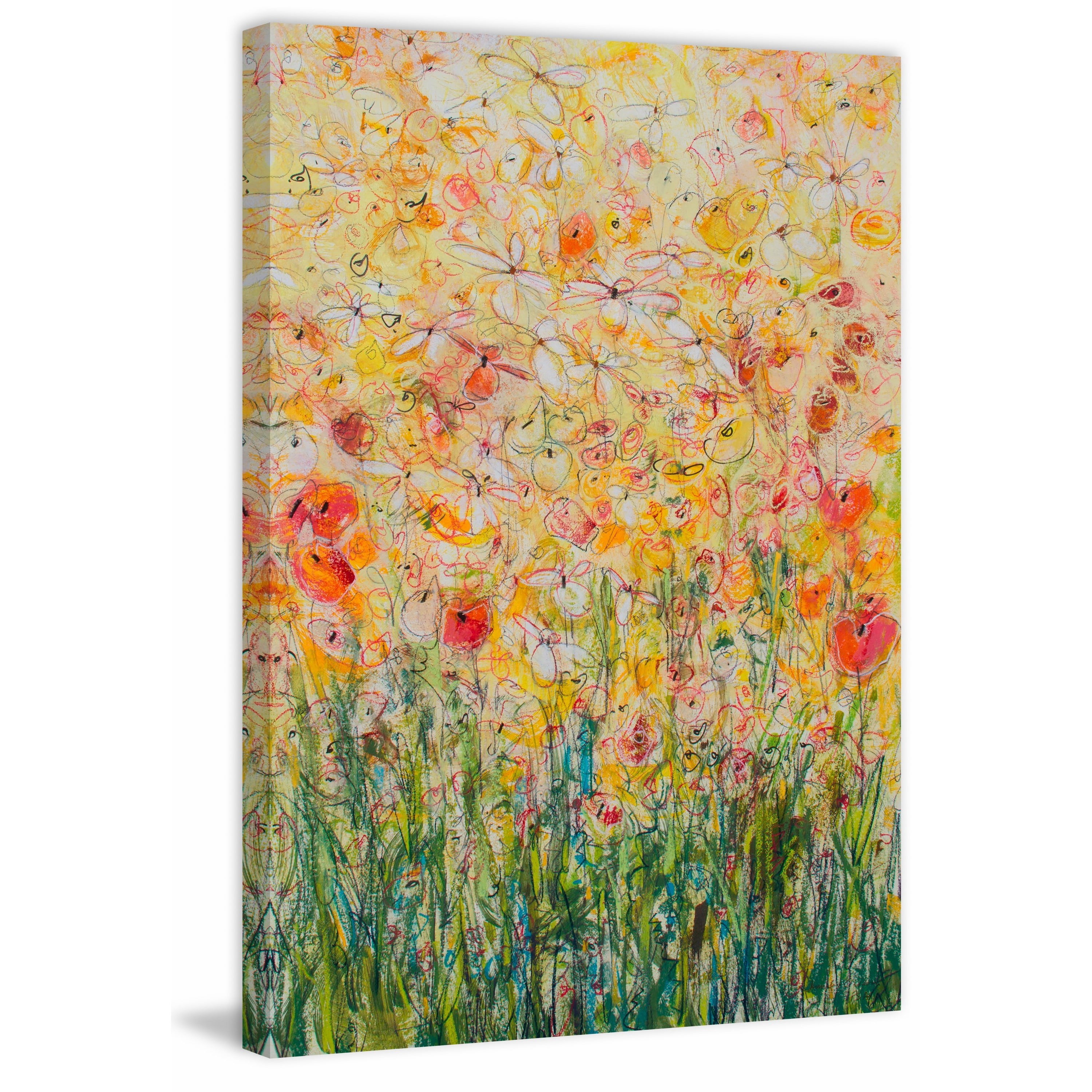 "Daisy Chain 21" Painting Print on Wrapped Canvas