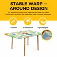 thumbnail image 4 of Spring Easter Table Cloths for 4 Foot Rectangle Tables, Green Plaid Bunny Colorful Eggs Floral Patio Waterproof Elastic Fitted Tablecloths, Washable Rectangular Table Cover for Camping, 4 of 8