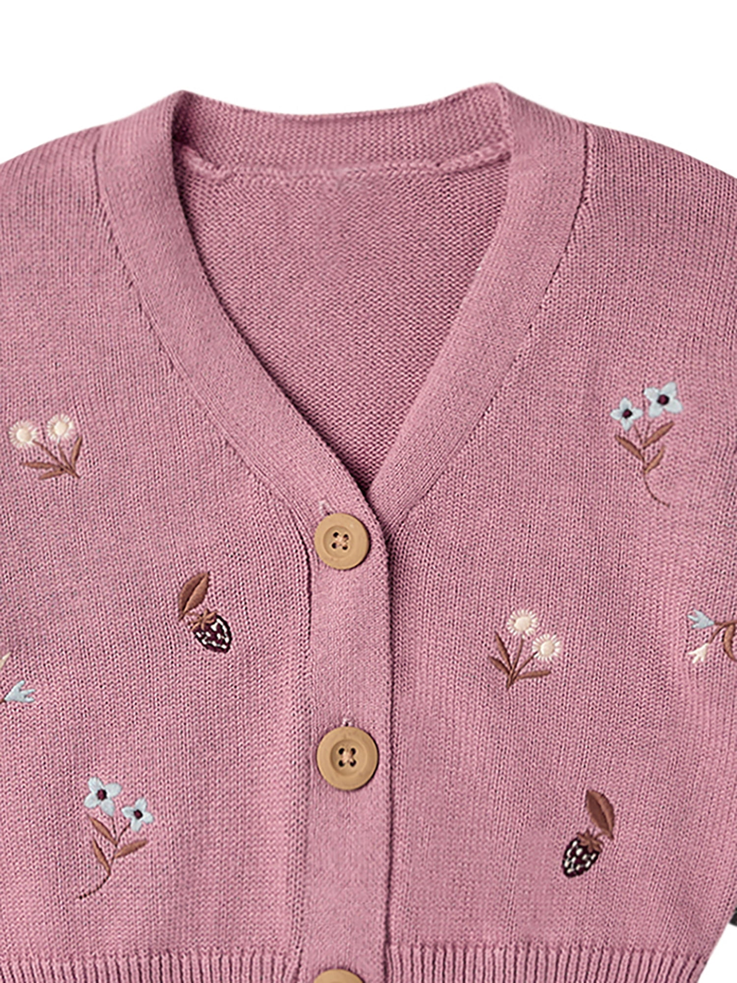 Modren Moments by Gerber Toddler Girl Embroidered Cardigan Sweater, 12 Months - 5T