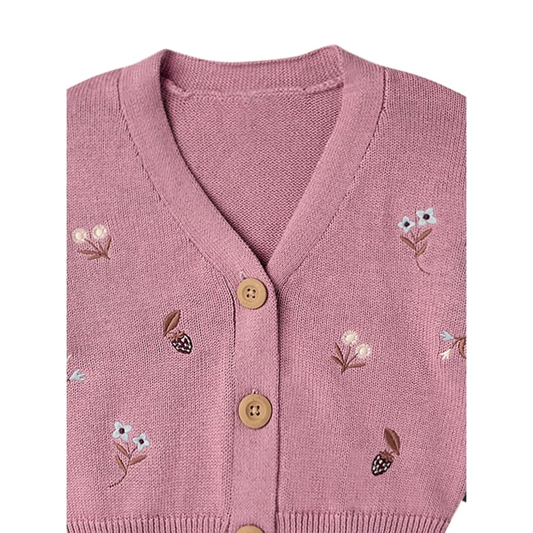 Modern Moments by Gerber Toddler Girl Embroidered Cardigan photo 6