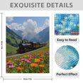 thumbnail image 3 of Diamond Art Kit for Adults, Train Mountain Flowers Scenic Diamond Painting for Adults Beginners, DIY Diamond Art Painting Kits, 5D Diamond Painting Crafts for Home Decor 12x16 Frameless, 3 of 7